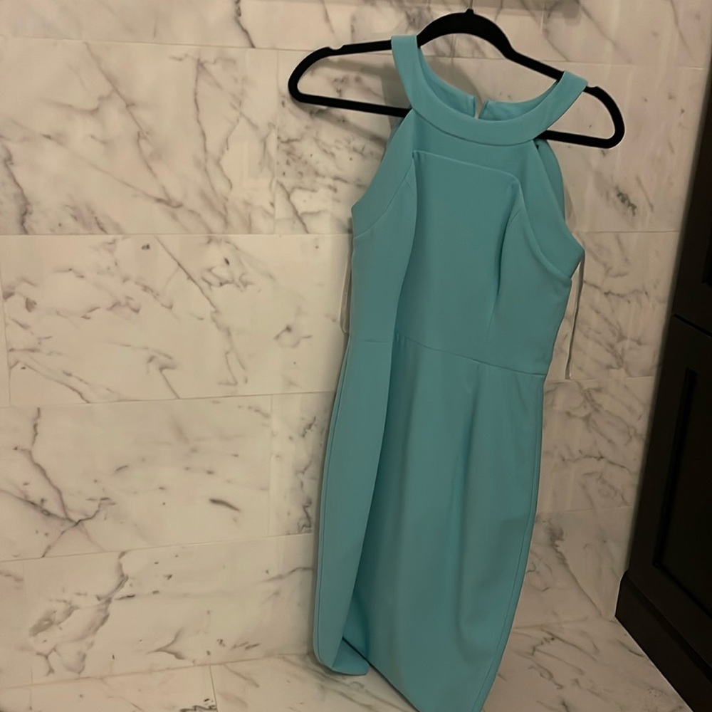 Black halo midi dress